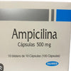 Ampi cilina 500mg.  100 cápsulas