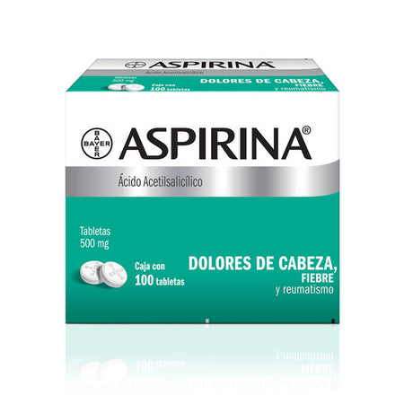 Aspirina 100 tabletas 500mg