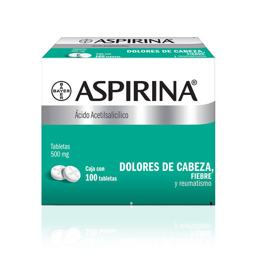 Aspirina 100 tabletas 500mg