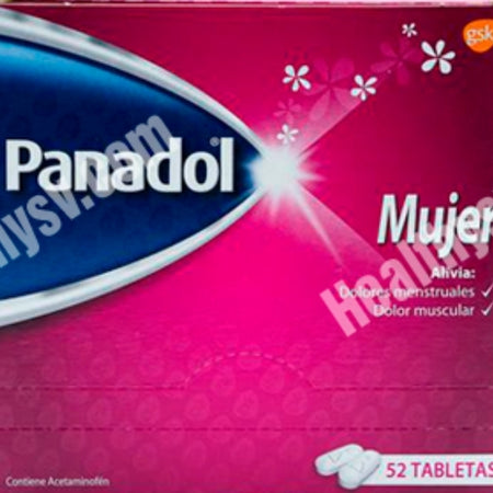 Panadol mujer display, 52 tablets para colicos menstrual