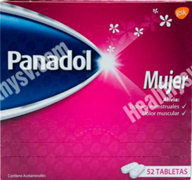 Panadol mujer display, 52 tablets para colicos menstrual