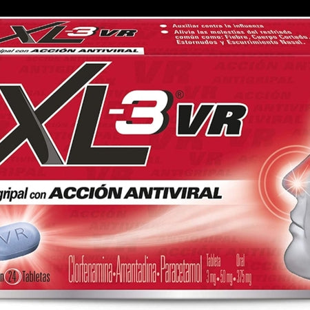 Xl3 VR 24 capsulas. Gripa, fiebre dolor
