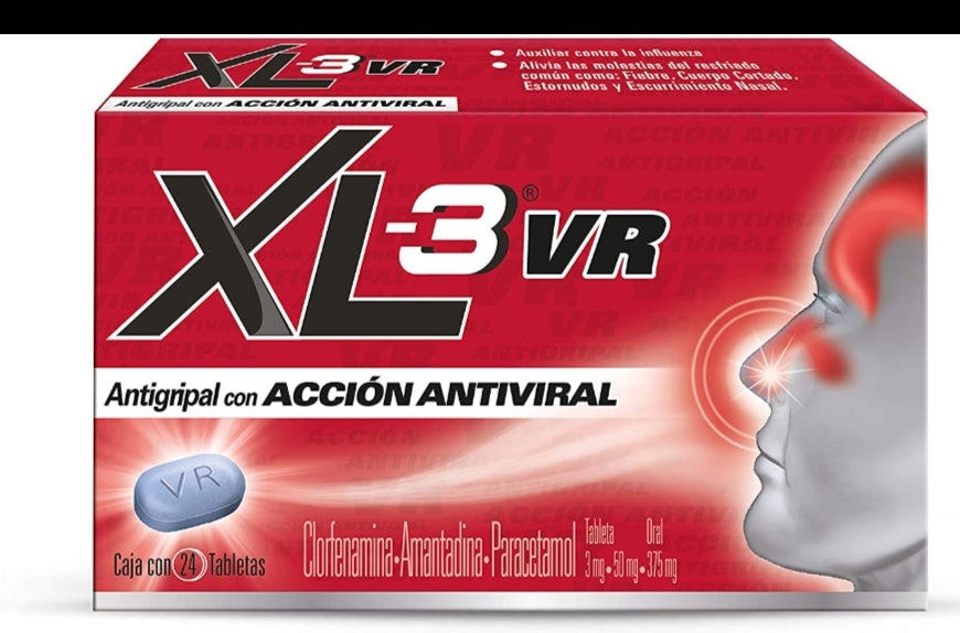 Xl3 VR 24 capsulas. Gripa, fiebre dolor