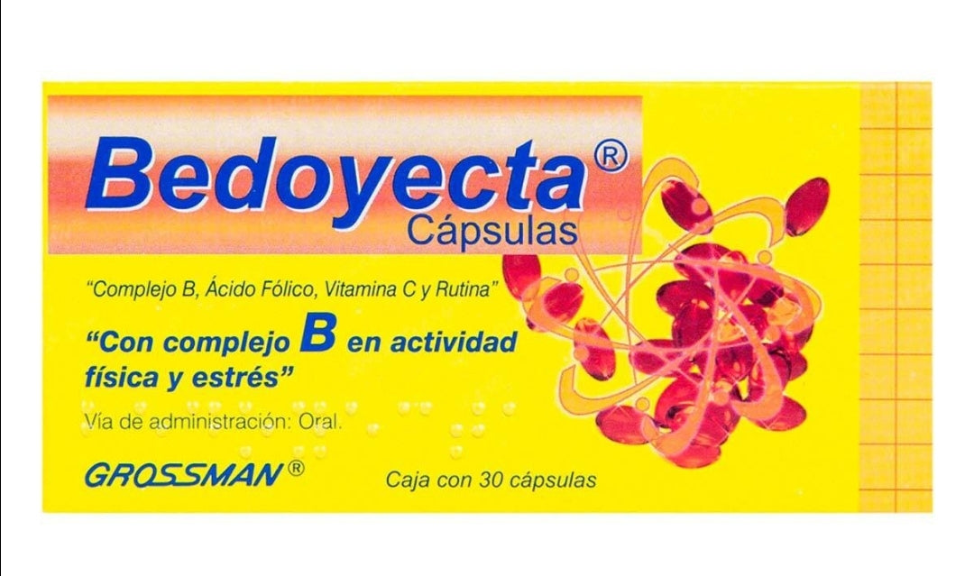 Bedoyecta 30 capsulas, vitaminas complex B