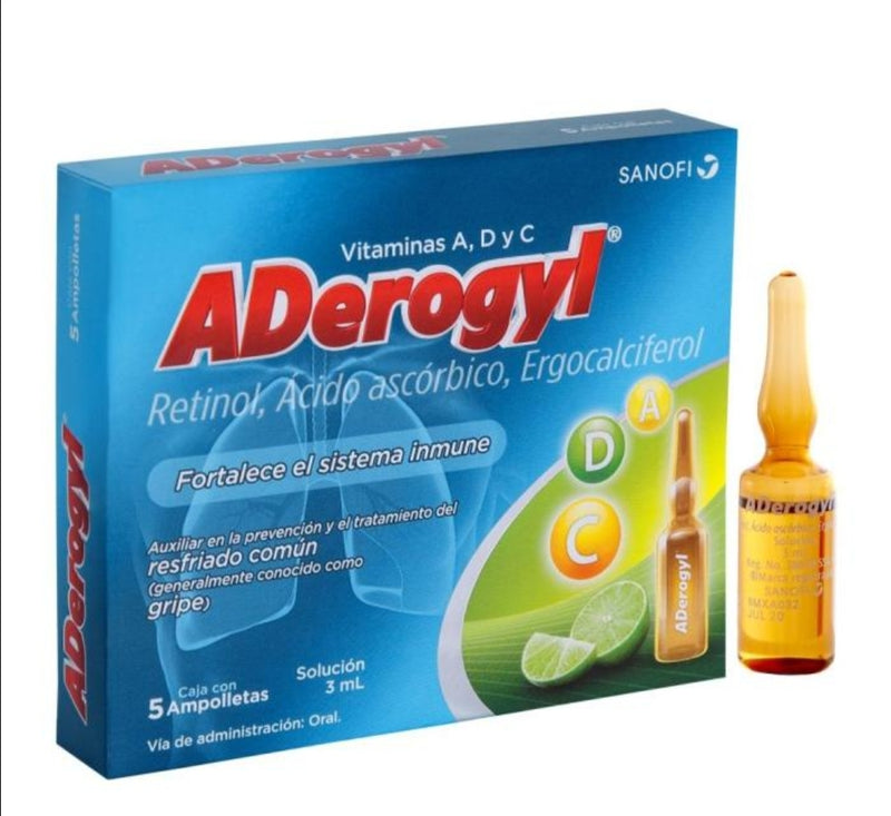 Aderogyl 1 KIDS 30 ml & 1 Aderogyl ADULT 5 ampoules 15ml  VITAMININAS/VITAMIN C B-Experts
