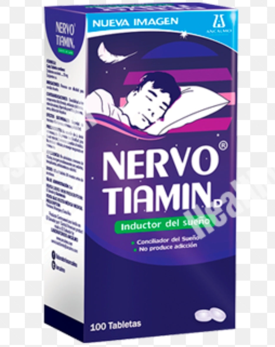 Nervo tiamin 100 pastillas, ayuda a dormir mejor