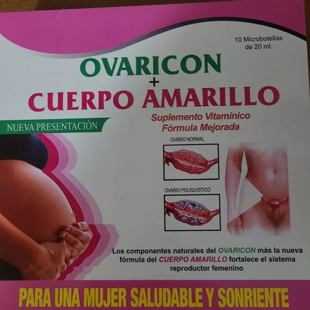Ovaricon + cuerpo amarillo 10 microbotellas bebible 15ml