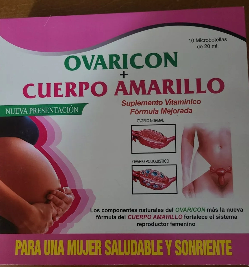 Ovaricon + cuerpo amarillo 10 microbotellas bebible 15ml