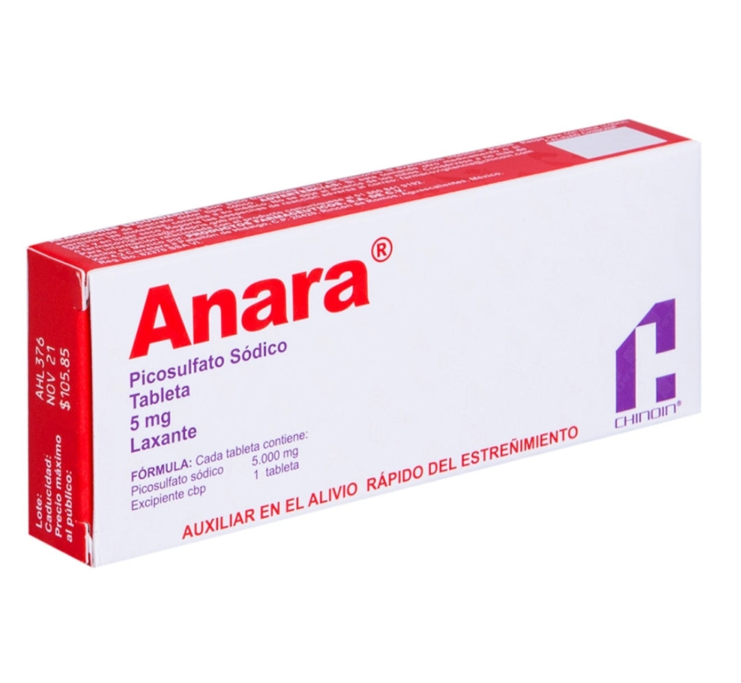 Anara 20 tabletas para el estrnimiento
