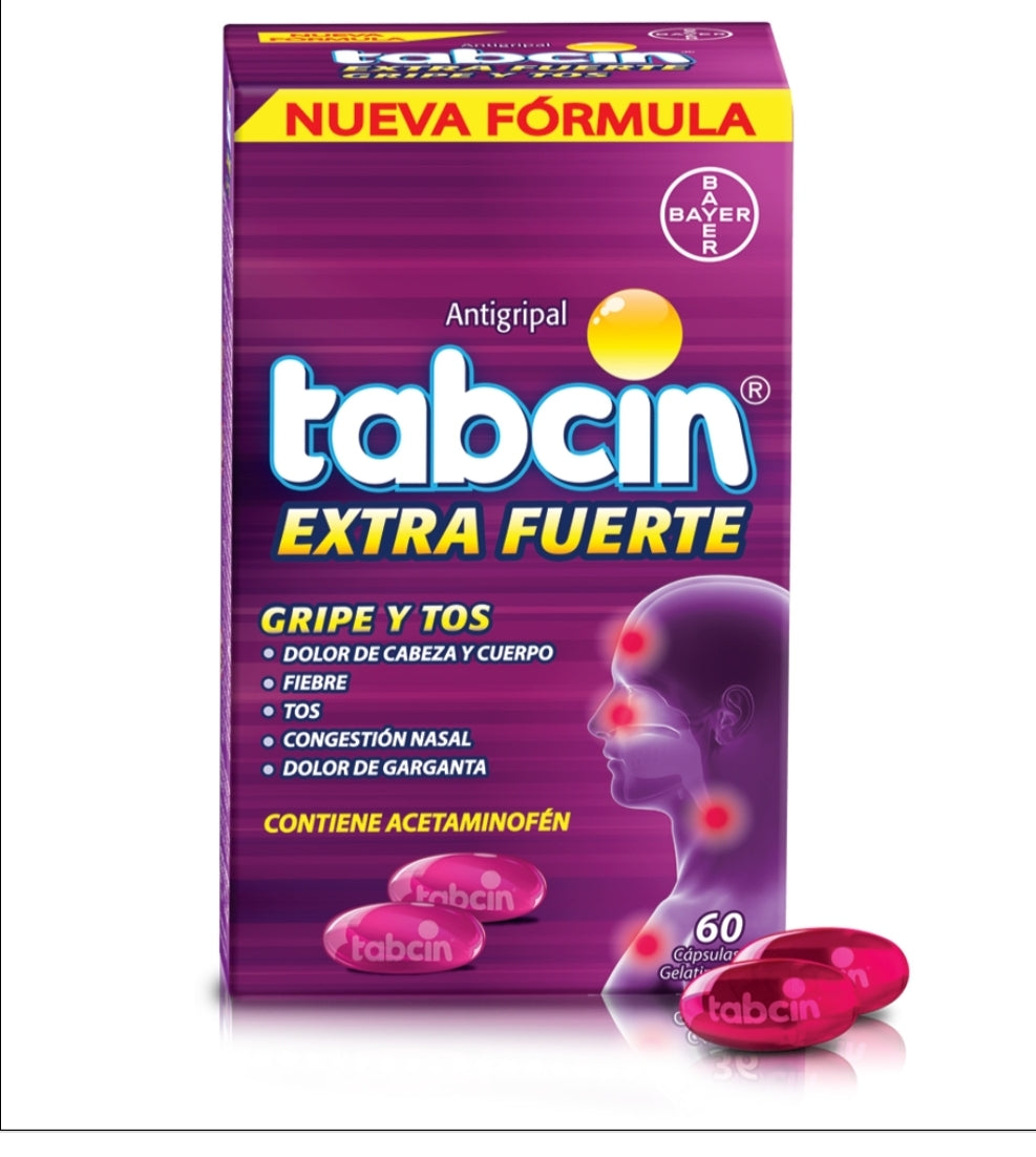 Tabcin 60 capsulas, gripa y tos