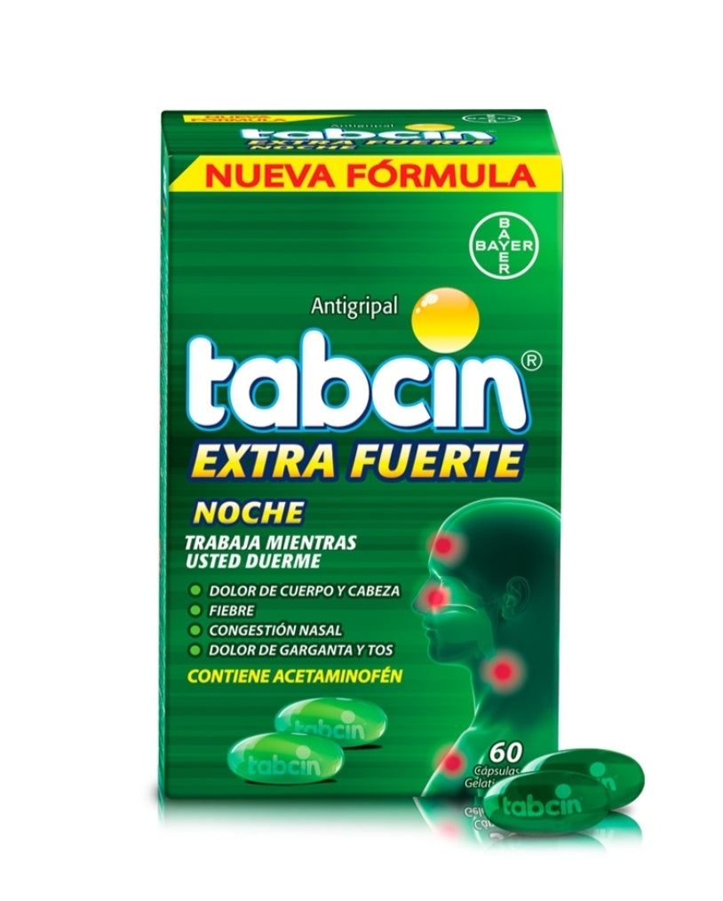 Tabcin extra fuerte  noche. 60 gel capsulas