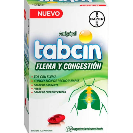 Tabcin 60 capsulas . Flema y congestion